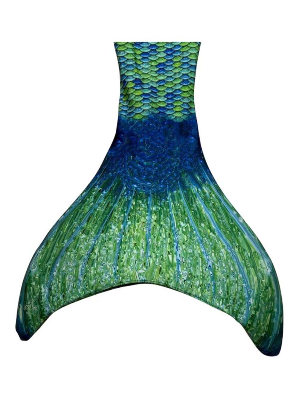 Fin Fun Mermaid Tail & Monofin Girl's 8 Aussie Green Blue - Picture 3 of 8